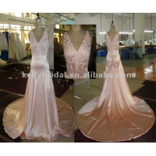 2012 розовый сексуальный низкой талией коллекция вечернее платье для новобрачных